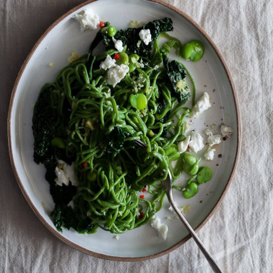 Spinach Pasta - Recipe photo by shebets_blog