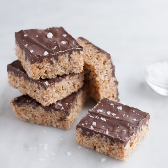 Salted Chocolate Nutella Scotcheroo - Recipe photo by BourbonAndHoney