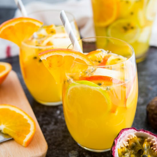 Tropical White Wine Sangria - Recipe photo by platedcravings