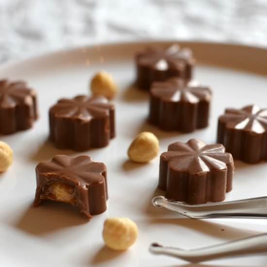 Hazelnut & Caramel Chocolates - Recipe photo by OnlyCrumbsRemain
