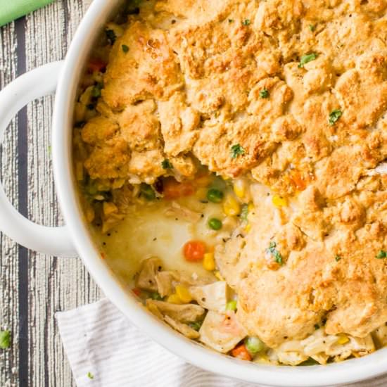 Easy healthy chicken pot pie - Recipe photo by Family Food on the Table
