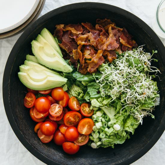 BLT Salad with Avocado - Recipe photo by Downshiftology