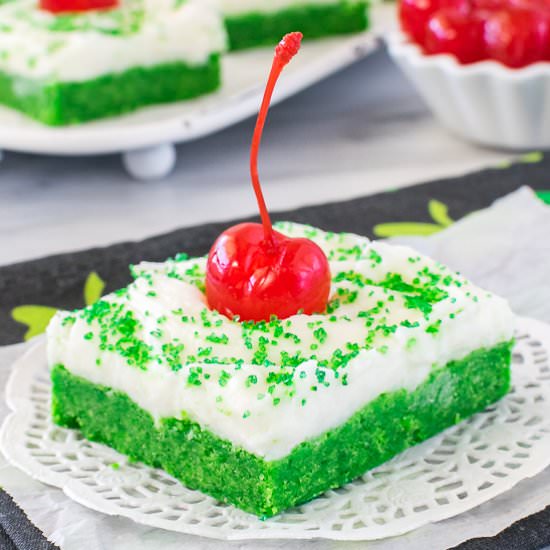 Shamrock Shake Sugar Cookie Bars - Recipe photo by BruCrewLife