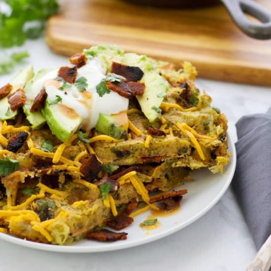 Vegan Loaded Hash Brown Waffles - Recipe photo by servingrealness