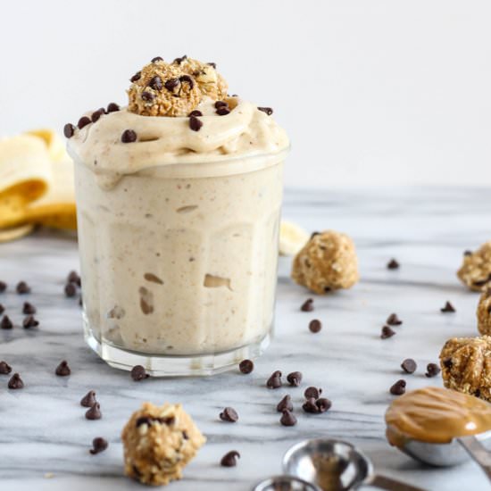 Oatmeal PB Cookie Dough Blizzards - Recipe photo by pumpkinandpeanutbutter