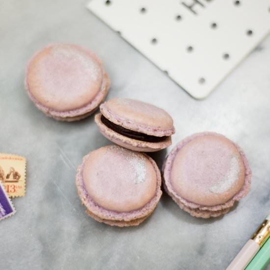 Lavender French Macarons Ganache - Recipe photo by thehomesteady