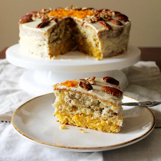 Carrot n' Pecan Combo Cake - Recipe photo by JayofBaking