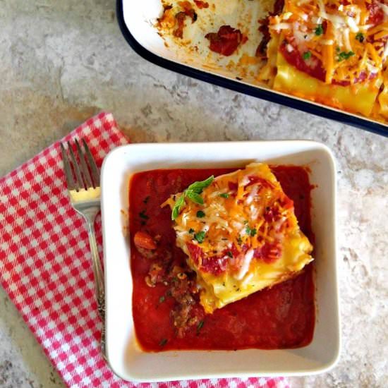 Lasagna rollups - Recipe photo by thegardeningcook