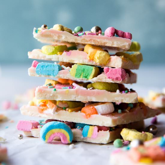 3 Ingredient Lucky Charms Bark - Recipe photo by sallysbakingaddiction