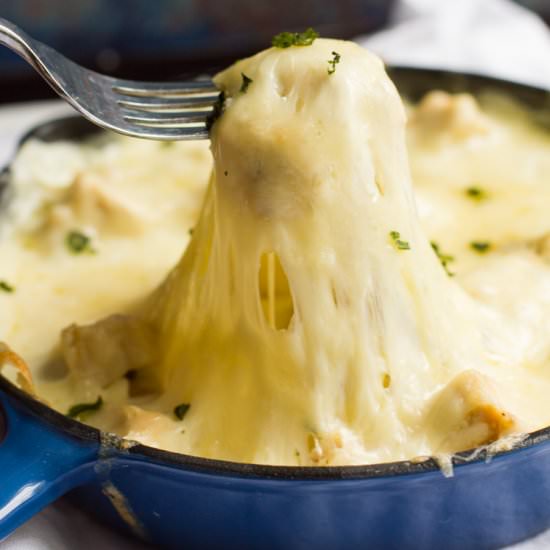 Queso Flameado (Queso Fundido) - Recipe photo by awayfromthebox