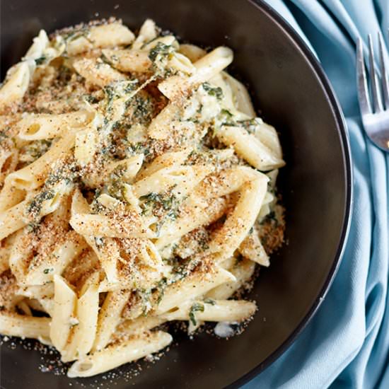 Spinach Artichoke Pasta - Recipe photo by JennMeyering