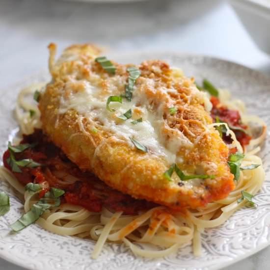 Easy Chicken Parmesan - Recipe photo by the organic kitchen