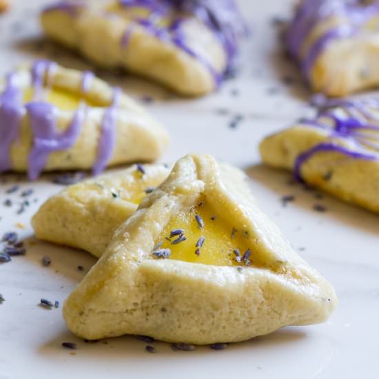 Lemon Lavender Hamantaschen - Recipe photo by WhatJewWannaEat