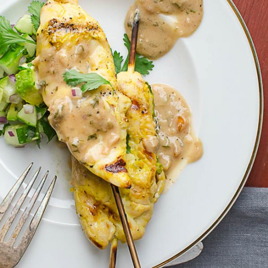 Grilled Chicken Sates - Recipe photo by garlic and zest