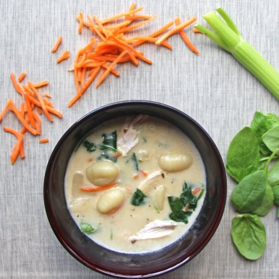 Dairy-Free Chicken & Gnocchi Soup - Recipe photo by abiteofinspiration