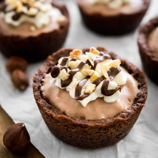 Nutella Mousse Cookie Cups - Recipe photo by platedcravings