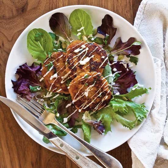 Sweet potato cakes - Recipe photo by my berkeley kitchen