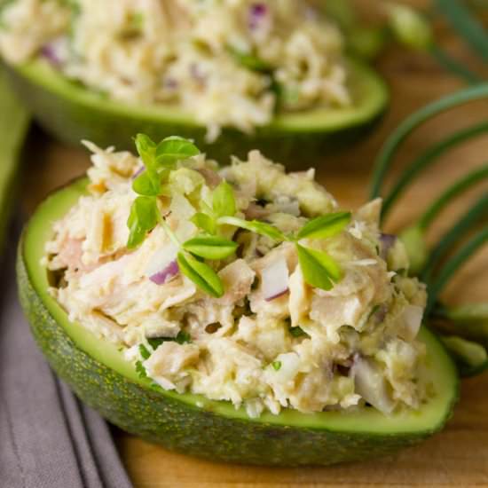 Guacamole and Tuna Stuffed Avocado - Recipe photo by dwayland