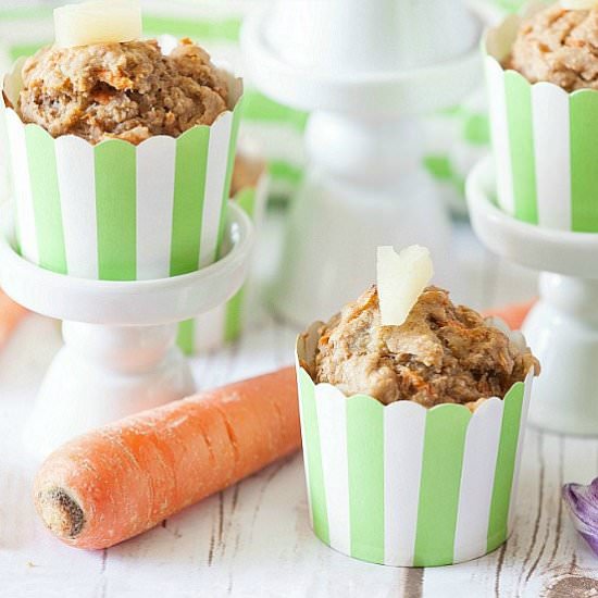 Banana Carrot Cake Muffins - Recipe photo by Food Done Light