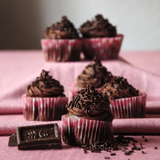 Triple Chocolate Cupcakes - Recipe photo by Harry and Lexy