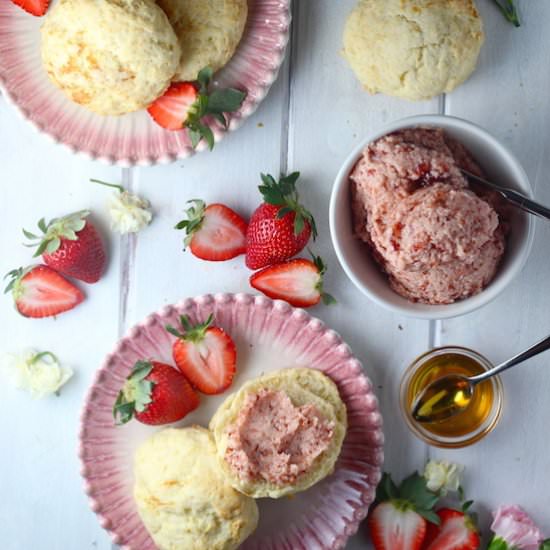 Biscuits with Berry Honey Butter - Recipe photo by themillennialcook