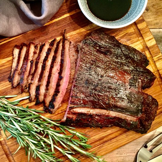 Balsamic and Rosemary Flank Steak - Recipe photo by AHintofWine