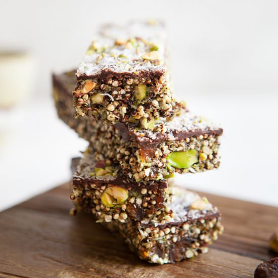 Apricot Chocolate Popped Quinoa Bar - Recipe photo by AscensionKitchen
