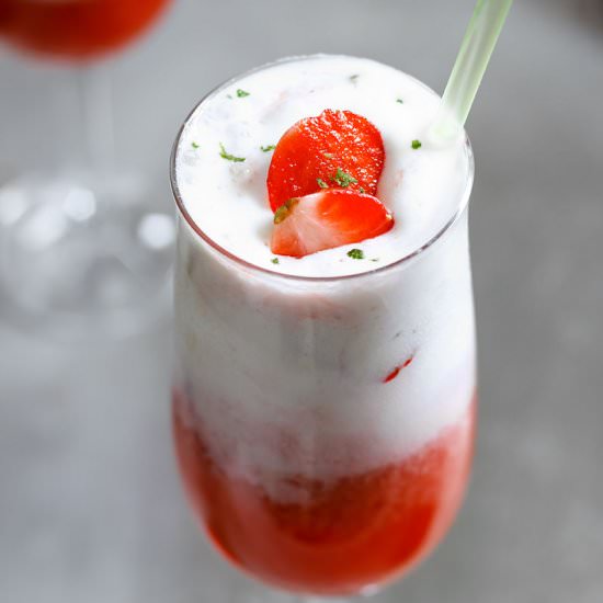 Frozen Strawberry Daiquiri Floats - Recipe photo by Eatwell 101