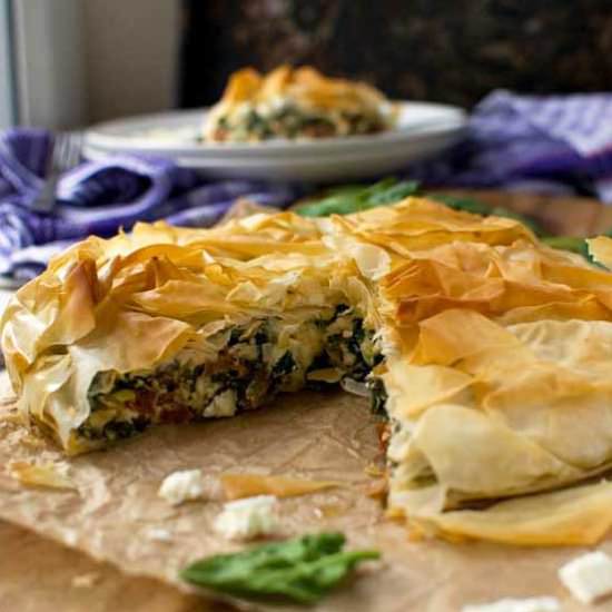 spinach and feta filo pie - Recipe photo by scrummy2610