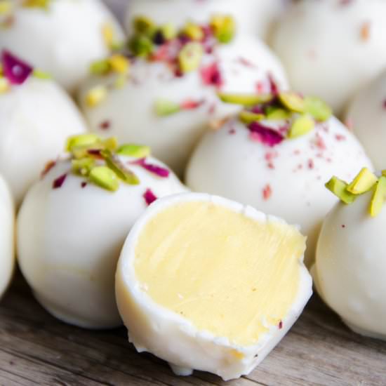 Thandai White Chocolate Truffles - Recipe photo by Elegant Meraki