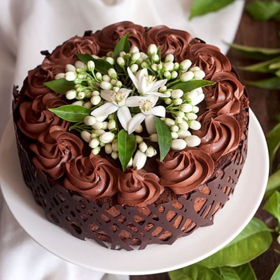 Chocolate and Orange Blossom Cake - Recipe photo by La Cuoca dentro