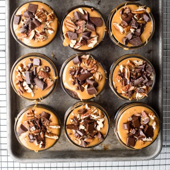 Jelly Jar Chocolate Turtle Brownies - Recipe photo by boulderlocavore