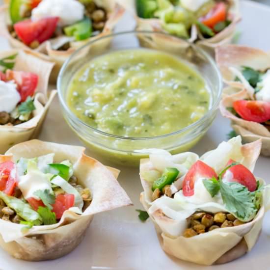 Lentil Won Ton Tacos - Recipe photo by krollskorner