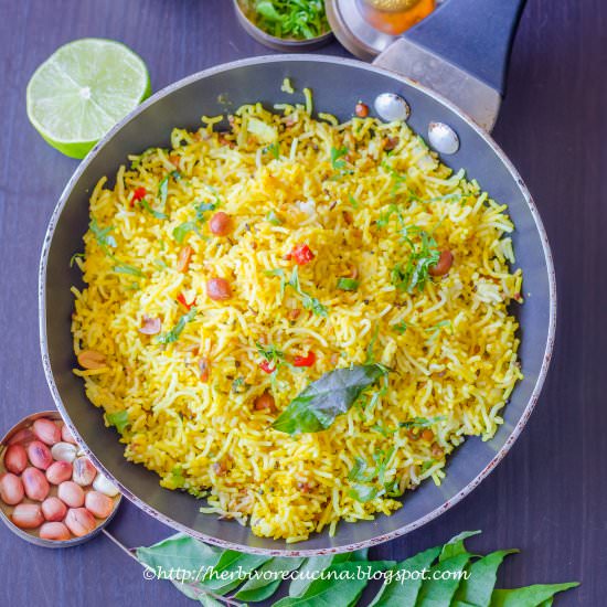 Lemon Sevai Upma - Recipe photo by Herbivore Cucina