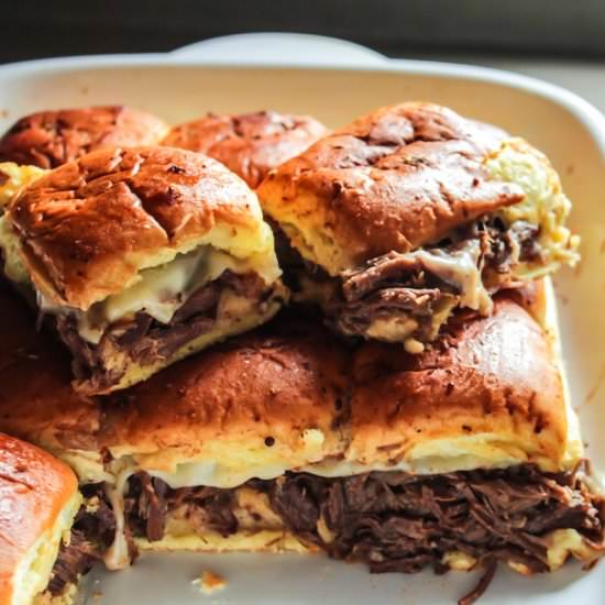 Beef Sliders with au Jus - Recipe photo by Lisa G Cooks