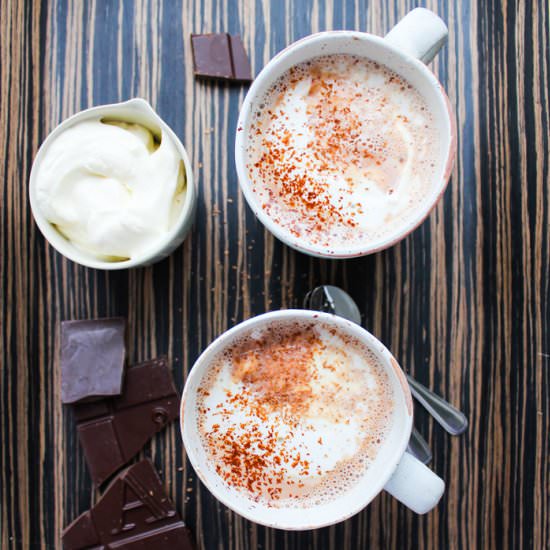 Homemade-Nutella Hot Chocolate - Recipe photo by My Little Expat Kitchen