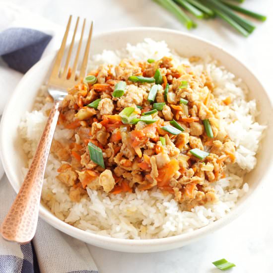 Easy Teriyaki Chicken Rice Bowls - Recipe photo by busybakerblog