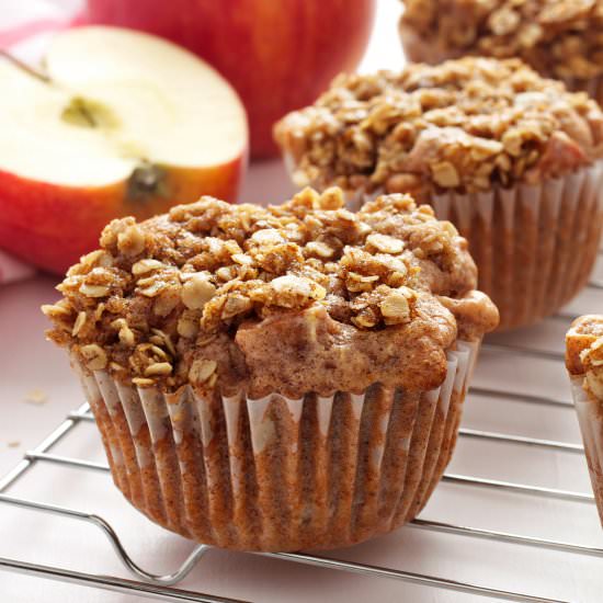 Apple Crumble Muffins - Recipe photo by busybakerblog