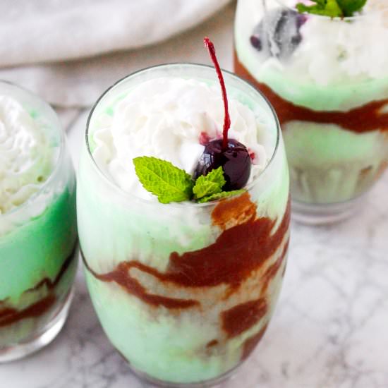 Boozy Shamrock Shakes - Recipe photo by yestoyolks