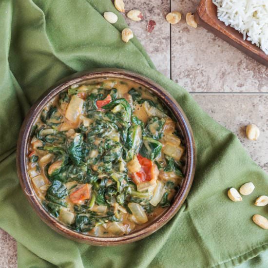 Gambian Spinach with Peanut Sauce - Recipe photo by TaraMar