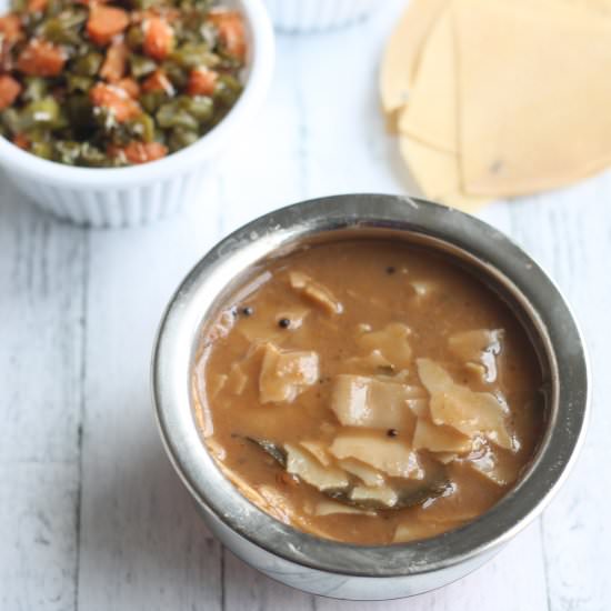 Appalam Kuzhamnu - Recipe photo by Traditionallymodernfood