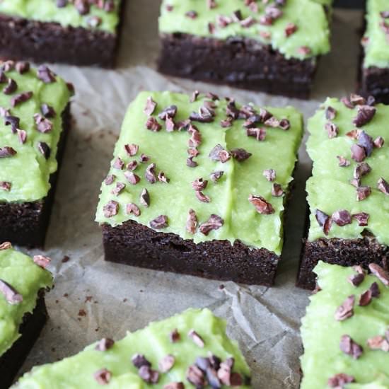 Grain-Free Mint Brownies - Recipe photo by roastedroot