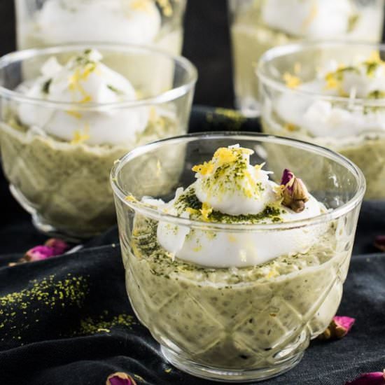 Coconut Lemon Chia Matcha Pudding - Recipe photo by The Endless Meal