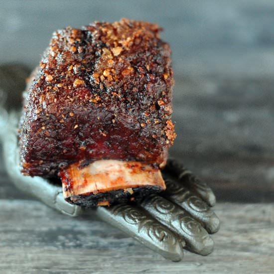 Smoked Beef Short Ribs - Recipe photo by girlscangrill