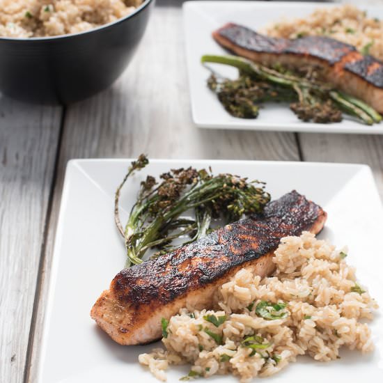 Spicy Pan Seared Chili Lime Salmon - Recipe photo by mywifecancook
