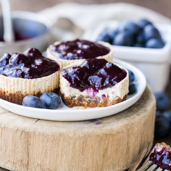 Vanilla Greek Yogurt Cheesecakes - Recipe photo by bakerita