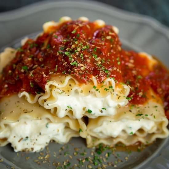 Easy 3 Cheese Lasagna Rolls - Recipe photo by LovePastaBlog
