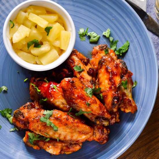 Peri Peri – Pineapple Chicken Wings - Recipe photo by meyerfoodblog