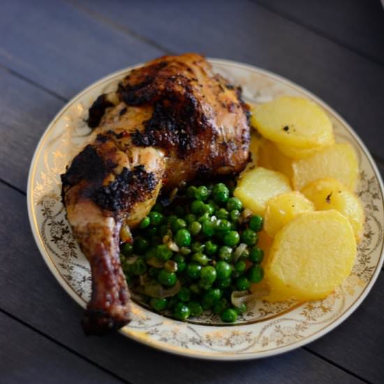 Peri Peri Chicken Under a Brick - Recipe photo by Yummymedley