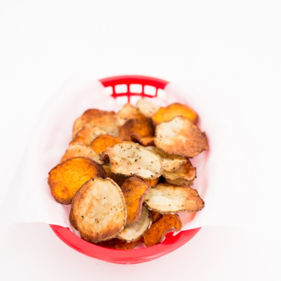 Baked Sweet and Salty Potato Chips - Recipe photo by thebakermama